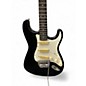 Vintage 1987 Fender Contemporary Stratocaster Black and Silver Solid Body Electric Guitar