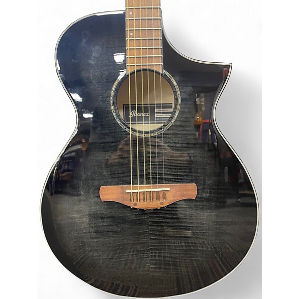 Used Ibanez AEWC400-TKS TRANSPARENT BLACK Acoustic Electric Guitar