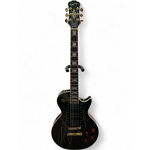 Used 2008 Epiphone Les Paul Black Beauty 3 Black Solid Body Electric Guitar