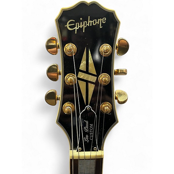 Used 2008 Epiphone Les Paul Black Beauty 3 Black Solid Body Electric Guitar