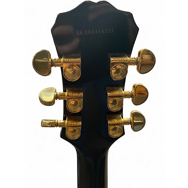 Used 2008 Epiphone Les Paul Black Beauty 3 Black Solid Body Electric Guitar