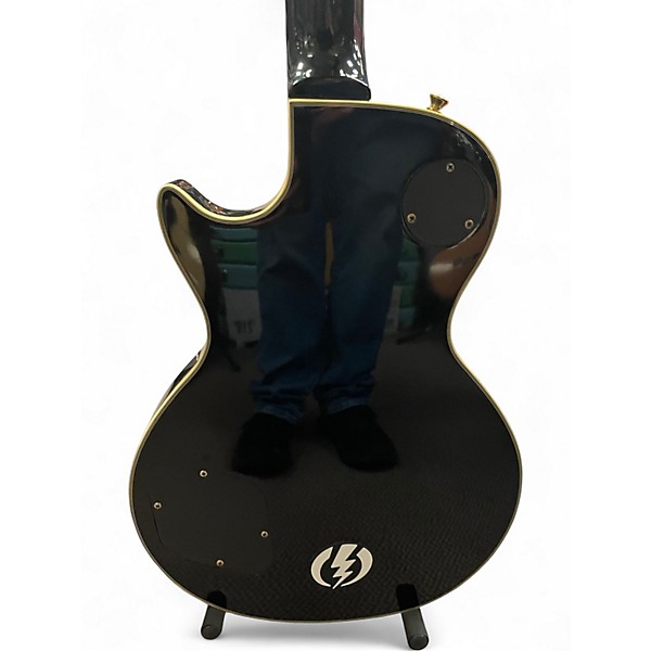 Used 2008 Epiphone Les Paul Black Beauty 3 Black Solid Body Electric Guitar