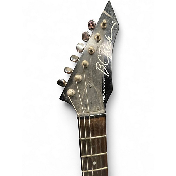 Used B.C. Rich Bronze Series Mockingbird Black Solid Body Electric Guitar