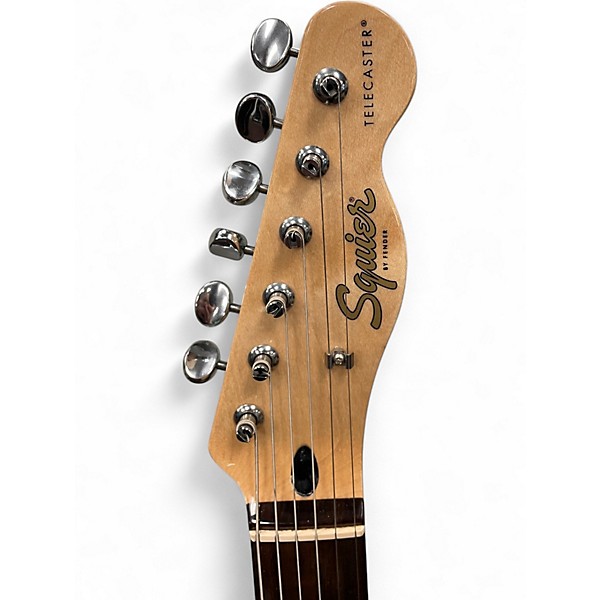 Used Squier Paranormal Baritone Cabronita Telecaster Black and White Solid Body Electric Guitar
