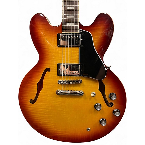 Used 2021 Epiphone ES335 FIGURED Iced Tea Hollow Body Electric Guitar