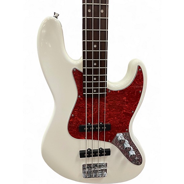 Used Austin J STYLE White Electric Bass Guitar