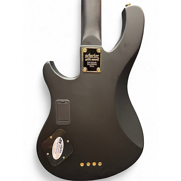 Used Schecter Guitar Research Johnny Christ Signature Black and Gold Electric Bass Guitar