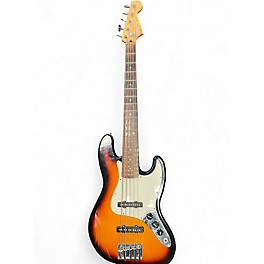 Used 2000s Fender PLAYER J BASS 5 Tobacco Burst Electric Bass Guitar