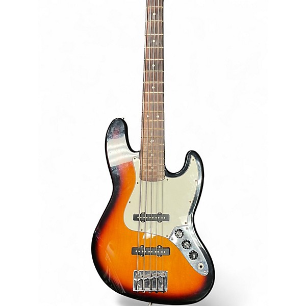 Used 2000s Fender PLAYER J BASS 5 Tobacco Burst Electric Bass Guitar