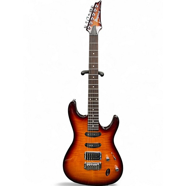 Used Ibanez SA160FM Brown Sunburst Solid Body Electric Guitar
