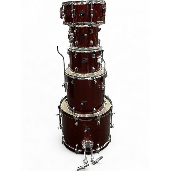 Used Ludwig 5 Piece Backbeat Red Sparkle Drum Kit