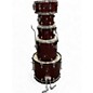 Used Ludwig 5 Piece Backbeat Red Sparkle Drum Kit thumbnail