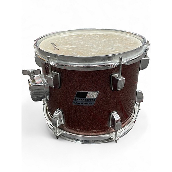 Used Ludwig 5 Piece Backbeat Red Sparkle Drum Kit