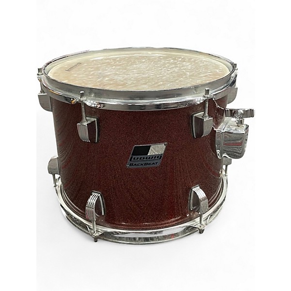 Used Ludwig 5 Piece Backbeat Red Sparkle Drum Kit
