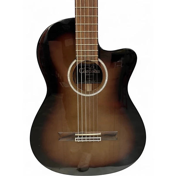 Used Cordoba Fusion 5 2 Tone Sunburst Classical Acoustic Electric Guitar