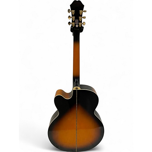 Used Epiphone EJ200CE 2 Tone Sunburst Acoustic Electric Guitar