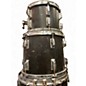 Used Pearl 7 Piece Vintage 1980's Black Drum Kit