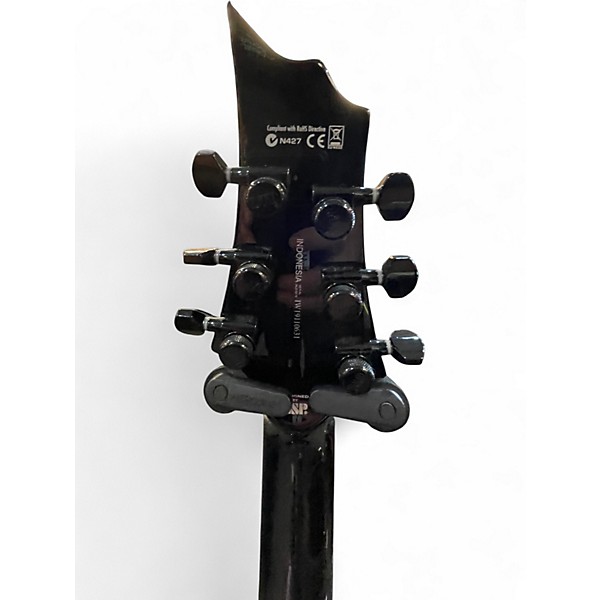 Used ESP LTD h-1001 Deluxe Trans Black Solid Body Electric Guitar