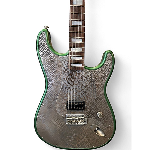 Used James Trussart Steel-O-Matic Strat Style Snakeskin Solid Body Electric Guitar
