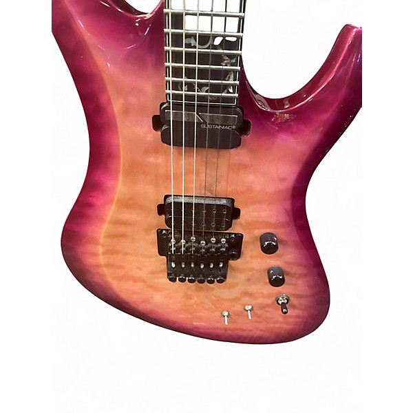 Used Schecter Guitar Research Nikki Stringfield A-6 FR S Sustainiac MAIDEN PINK Solid Body Electric Guitar