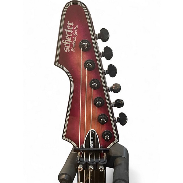 Used Schecter Guitar Research Nikki Stringfield A-6 FR S Sustainiac MAIDEN PINK Solid Body Electric Guitar