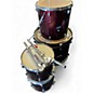 Used Ludwig 4 Piece accent cs combo red Drum Kit