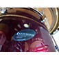 Used Ludwig 4 Piece accent cs combo red Drum Kit