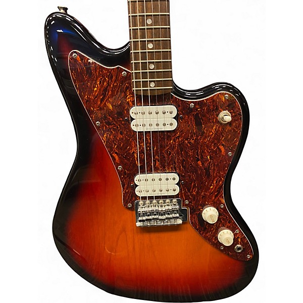 Used Squier JAGMASTER 3 Tone Sunburst Solid Body Electric Guitar