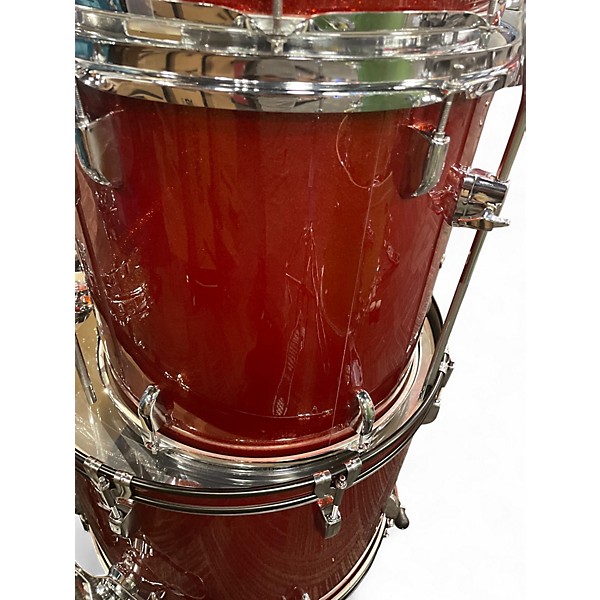 Used TAMA 5 Piece STAGESTAR COMPLETE 5 PIECE RED SPARKLE Drum Kit