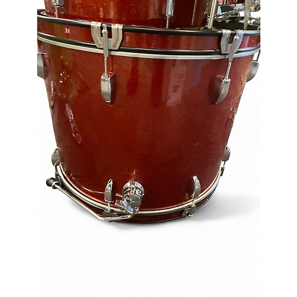 Used TAMA 5 Piece STAGESTAR COMPLETE 5 PIECE RED SPARKLE Drum Kit