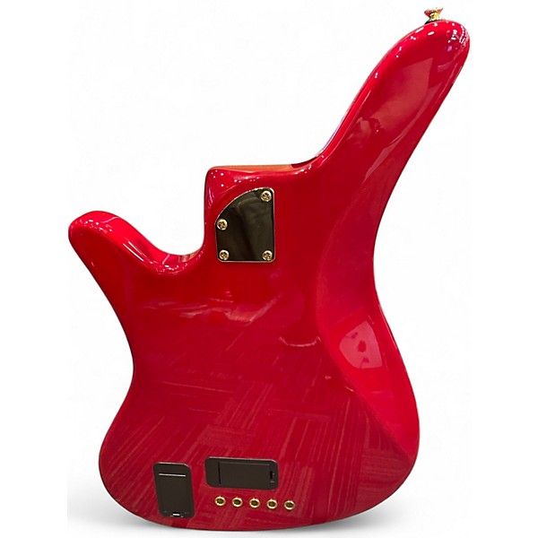 Used Carvin SB5000F Trans Red Electric Bass Guitar