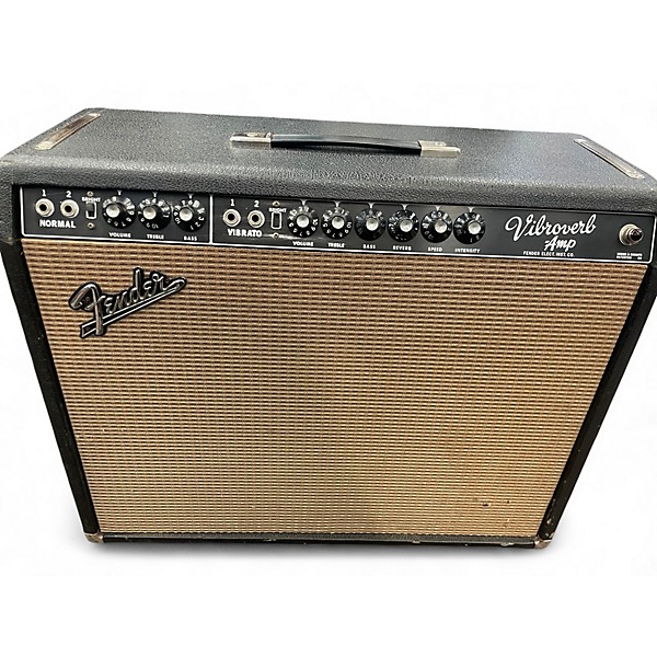 Vintage 1964 Fender Vibroverb W/JBL D130F Tube Guitar Combo Amp