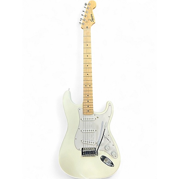 Used Squier Affinity Stratocaster Antique White Solid Body Electric Guitar