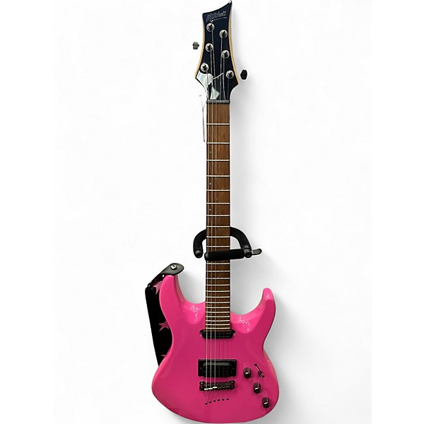 Used Mitchell MD200 Pink Solid Body Electric Guitar