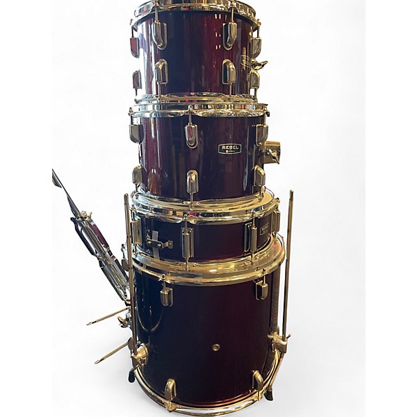 Used Mapex 5 Piece Rebel Metallic Red Drum Kit