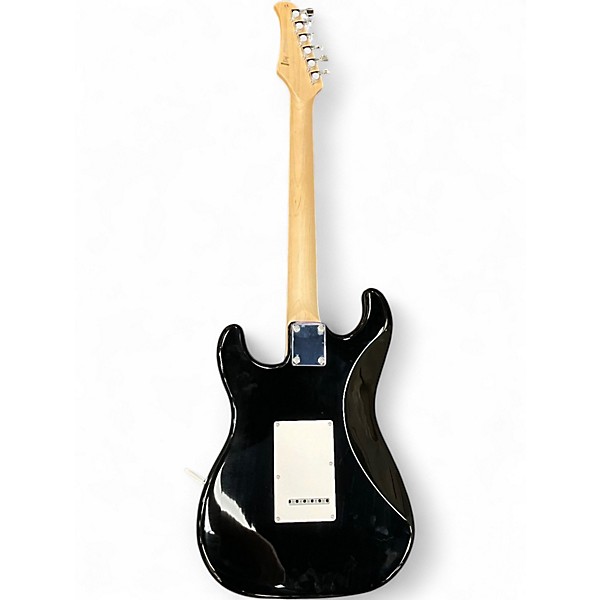 Used Xaviere Strat Style Black Solid Body Electric Guitar