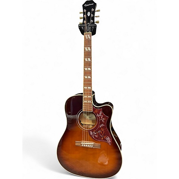 Used Epiphone HUMMINGBIRD PERFORMER PRO Vintage Sunburst Acoustic Electric Guitar