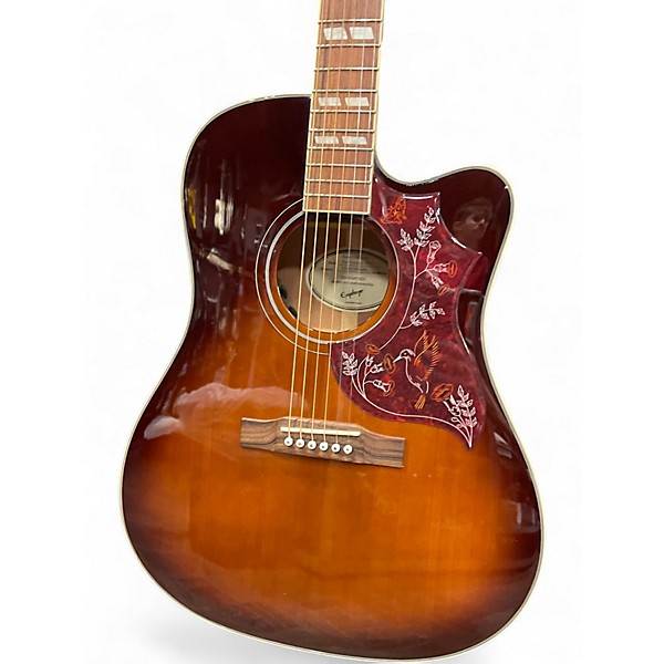 Used Epiphone HUMMINGBIRD PERFORMER PRO Vintage Sunburst Acoustic Electric Guitar