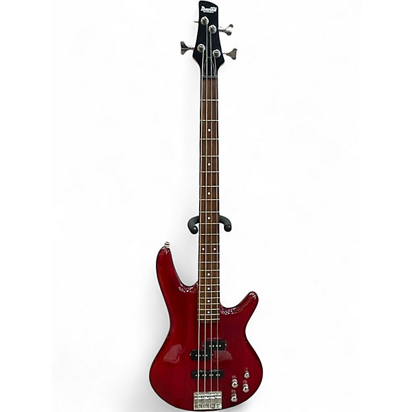 Used Ibanez GSR200 Trans Red Electric Bass Guitar