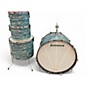 Vintage 1970s Ludwig 4 Piece BIG BEAT BLUE OYSTER Drum Kit thumbnail