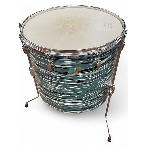Vintage 1970s Ludwig 4 Piece BIG BEAT BLUE OYSTER Drum Kit