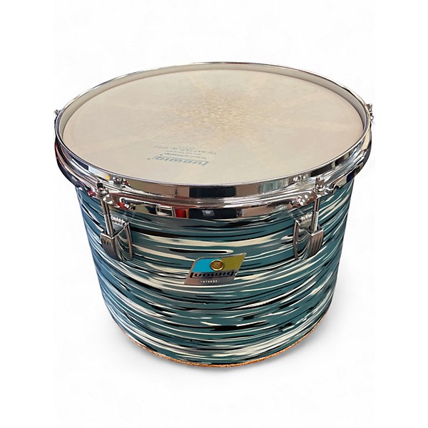 Vintage 1970s Ludwig 4 Piece BIG BEAT BLUE OYSTER Drum Kit