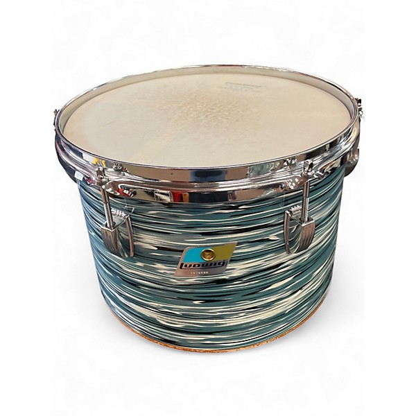 Vintage 1970s Ludwig 4 Piece BIG BEAT BLUE OYSTER Drum Kit