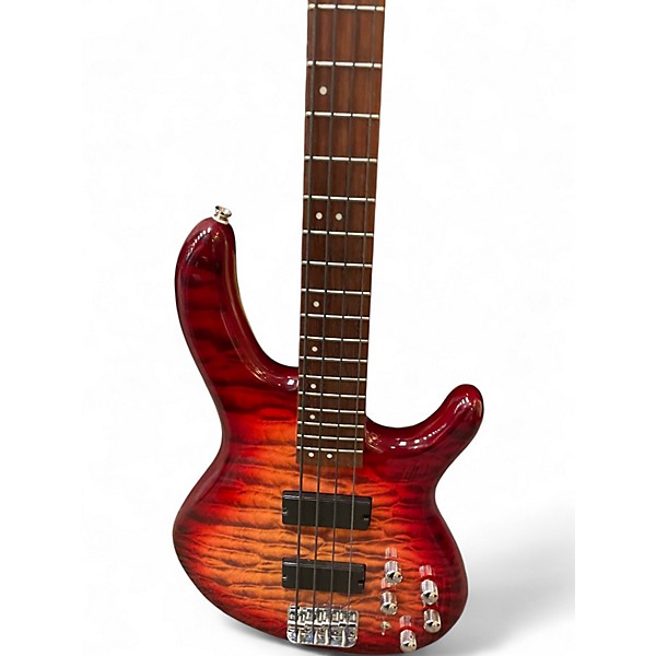 Used Cort Action Deluxe Plus Cherry Red SUnburst Electric Bass Guitar