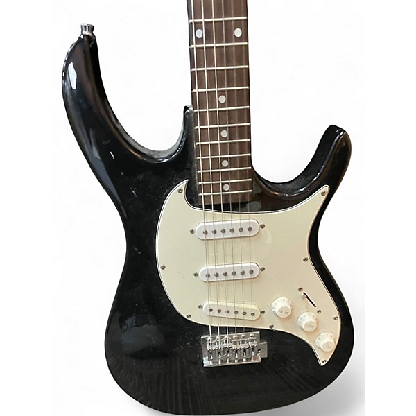 Used Burswood Strat style Black Solid Body Electric Guitar
