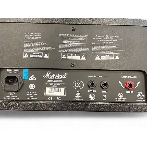 Used Marshall Code100H Solid State Guitar Amp Head