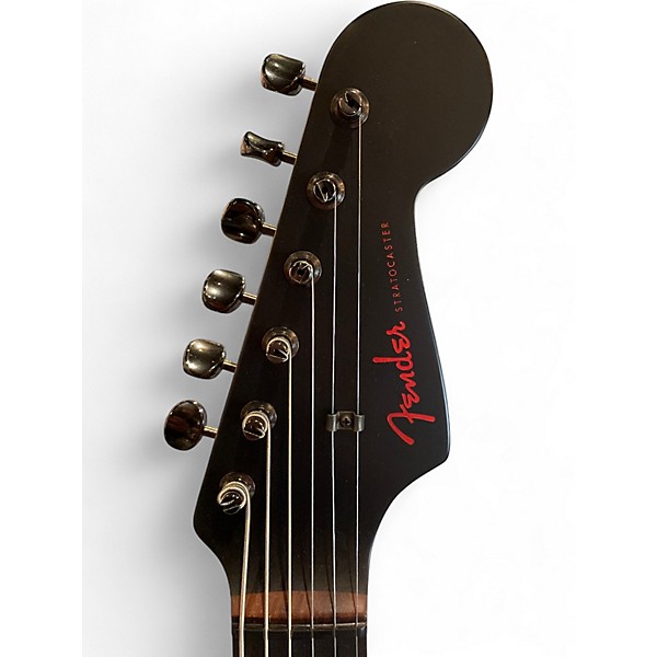 Used 2020 Fender Made in Japan Limited Noir Stratocaster Satin Black Solid Body Electric Guitar