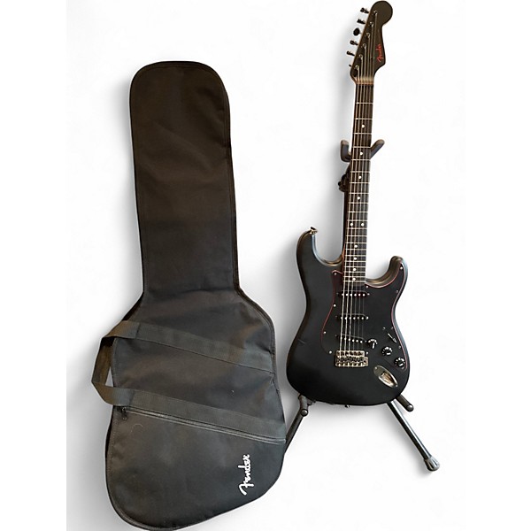 Used 2020 Fender Made in Japan Limited Noir Stratocaster Satin Black Solid Body Electric Guitar