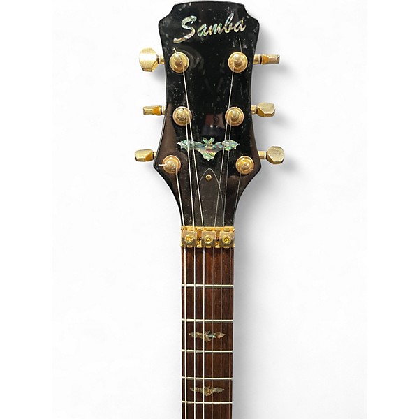 Used Samba Double Cut Natural Solid Body Electric Guitar