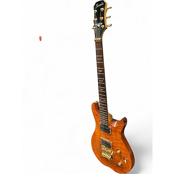 Used Samba Double Cut Natural Solid Body Electric Guitar